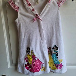 Disney Girls Princess White Hoodie Swimsuit Coverup Disney Store Size 7/8